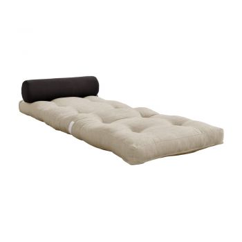 Saltea futon gri/bej 70x200 cm Wrap Linen Beige/Dark Grey – Karup Design ieftina