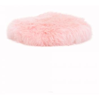 Pernă scaun din blană de oaie Native Natural Round, ⌀ 40 cm, roz ieftina