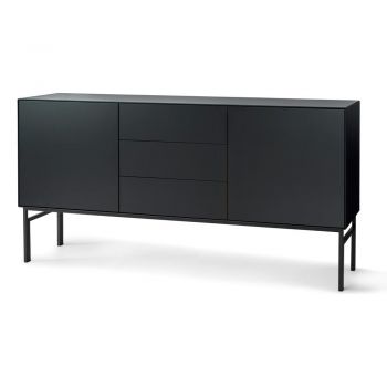 Comodă joasă neagră cu sertare 180x89 cm Edge by Hammel - Hammel Furniture