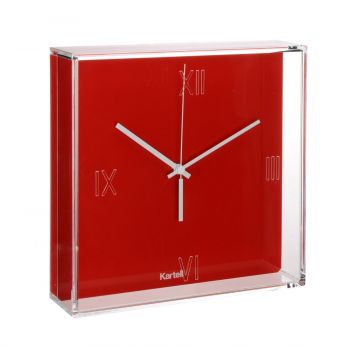 Ceas Kartell Tic&Tac design Philippe Starck & Eugeni Quitllet 30x30cm rosu