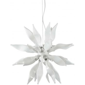 Lustra Ideal Lux Leaves SP8 max 8x40W G9 d63cm alb