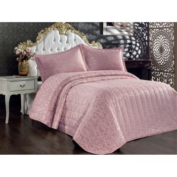 Set de cuvertură de pat și fețe de pernă pentru pat dublu roz 240x260 cm Bulut – Mijolnir ieftina