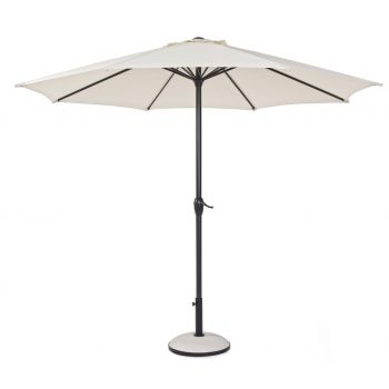 Umbrela pentru gradina/terasa Kalife, Bizzotto, Ø300 cm, stalp Ø46/48 mm, aluminiu/poliester, ecru