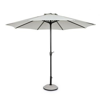 Umbrela pentru gradina/terasa Kalife, Bizzotto, Ø300 cm, stalp Ø46/48 mm, aluminiu/poliester, natural