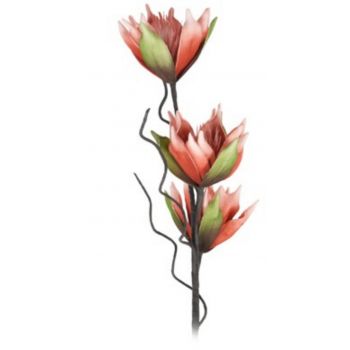 Floare artificiala Proteaceae, H98 cm, poliester, portocaliu