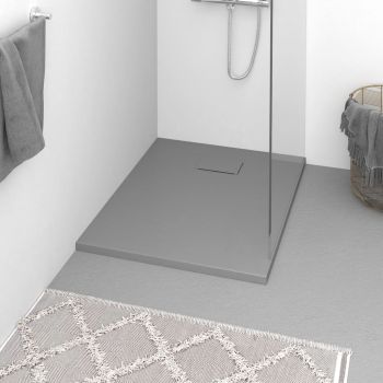 vidaXL Cădiță de duș, gri, 90x70 cm, SMC