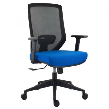 Scaun birou ergonomic tapitat mesh albastru Scaun ergonomic J albastru