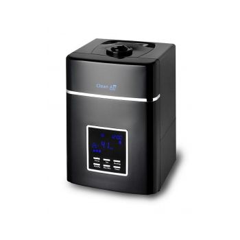 Umidificator si purificator Clean Air Optima CA604 black, Ionizare, Display, Timer, Rata umidificare 400ml/ora, Consum 38-138W/h ieftin