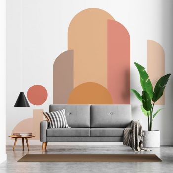 Autocolant de perete 185x150 cm Abstract Sunset – Ambiance ieftin