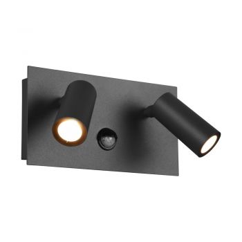 Aplică de perete gri închis LED Tunga – Trio la reducere