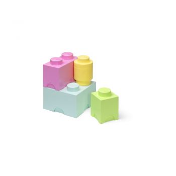 Cutii de depozitare pentru copii din plastic 4 buc. Box – LEGO®