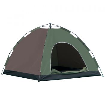 Cort pentru Camping Pop-Up Outsunny, 4 Persoane cu Geanta pentru Transport 210x210x135cm | Aosom RO