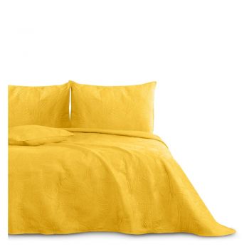 Cuvertură galbenă ocru pentru pat de o persoană 170x210 cm Palsha – AmeliaHome