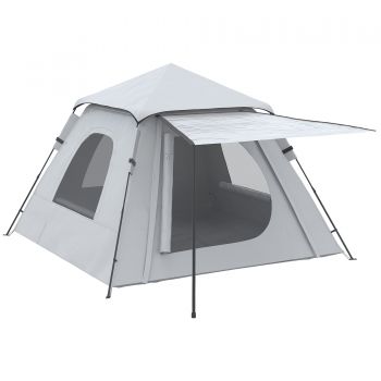Outsunny Cort de Camping Automat cu Veranda pentru 2-3 Persoane, Cort Pop-Up in Aer Liber, Adapost Portabil | Aosom RO