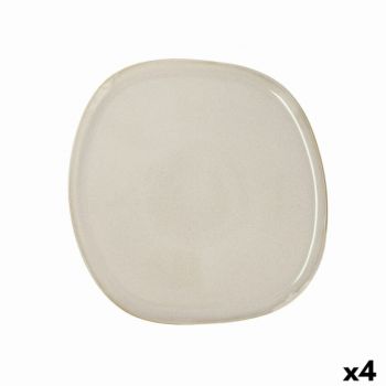 Set 4 farfurii, Bidasoa, Ikonic, 26.5 x 25.7 x 1.5 cm, ceramica, alb