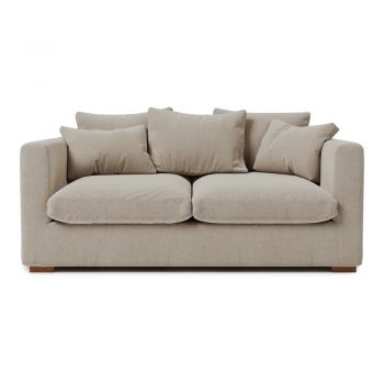 Canapea din catifea reiată crem 175 cm Comfy - Scandic