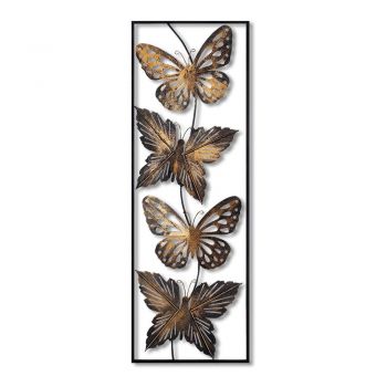 Decorațiune de perete din metal 100x35 cm Butterfly – Wallity ieftina