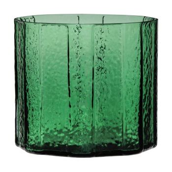 Vază handmade din sticlă Emerald – Hübsch ieftina