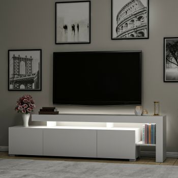 Comoda TV Beliz, 192x37x52 cm - Alba ieftina