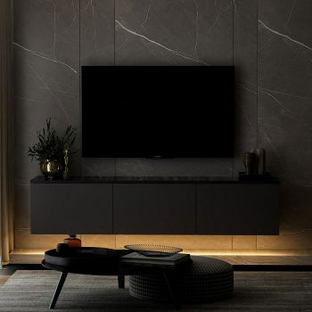 Comoda TV cu sistem de iluminat, Neon, 160x32x35 cm - Antracit la reducere