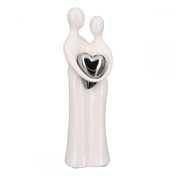 Figurina decorativa din Ceramica Alb H25cm Couple