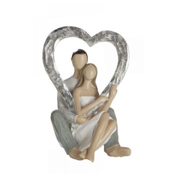 Figurina decorativa din Polirasina Multicolor H15xL10cm Loving Couple