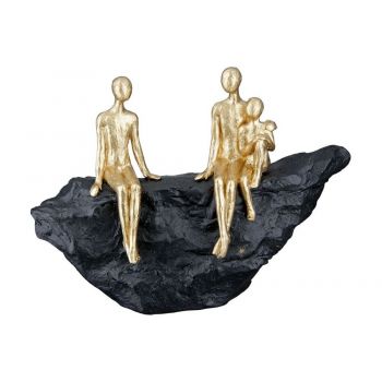 Figurina decorativa din Polirasina Negru/Auriu H17xL24cm Family