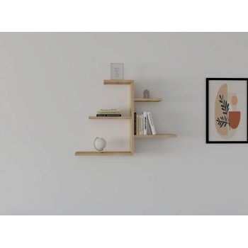 Raft de perete, Asse Home, Gami, 82.2x48x19.6 cm, PAL , Maro