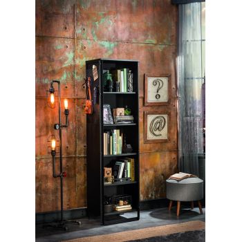 Corp biblioteca, Çilek, Dark Metal Bookcase, 53x180x35 cm, Multicolor ieftina