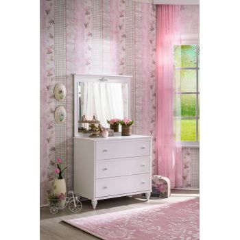 Dulap, Çilek, Romantica Dresser, 90x84x50 cm, Multicolor ieftina