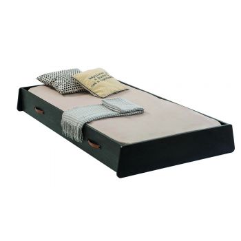 Pat extensibil, Çilek, Dark Metal Pull-Out Bed (90X190), 103x24x194 cm, Multicolor
