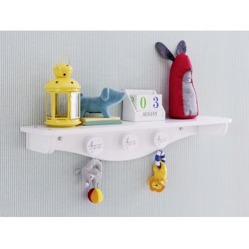 Raft de perete, Çilek, Baby Cotton Hanger Shelf, 86x15x18 cm, Multicolor ieftina