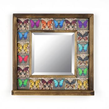 Oglinda decorativa, Evila Originals, STO001, 32.5x33x8 cm, Multicolor ieftina