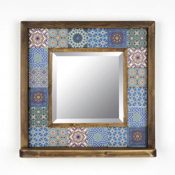 Oglinda decorativa, Evila Originals, STO003, 32.5x33x8 cm, Multicolor ieftina