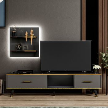 Comoda TV, Inarch, Aren, 180x43.6x35 cm, Antracit