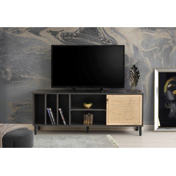 Comoda TV, Kalune Design, Morella, 140x55x40 cm, Maro inchis ieftina