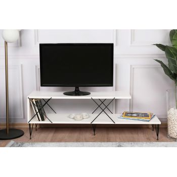 Comoda TV, Kalune Design, Street, 120x40x30 cm, Alb ieftina