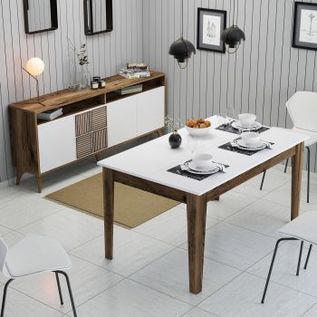 Set mobilier living, Hommy Craft, Milan 522, Nuc/Alb ieftina
