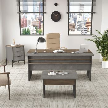 Set mobilier de birou, Locelso, VS7, Maro / Gri / Antracit ieftin
