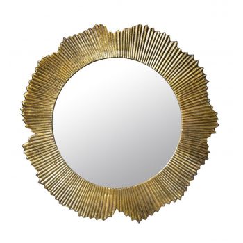 Oglinda Yamir, Bizzotto, Ø 72 cm, aluminiu/sticla, auriu