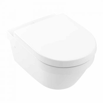 Set vas WC suspendat Villeroy & Boch Architectura cu capac wc soft close si quick release Alb