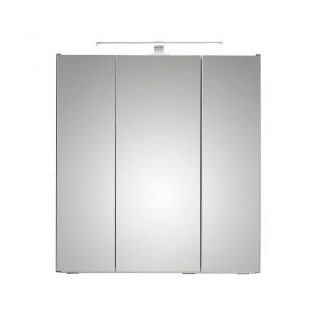 Dulap de baie suspendat gri cu oglindă 65x70 cm Set 357 - Pelipal