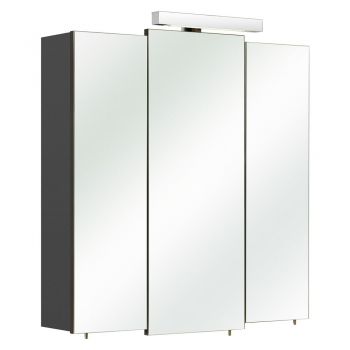 Dulap de baie suspendat gri închis cu oglindă 68x73 cm Set 311 - Pelipal ieftin