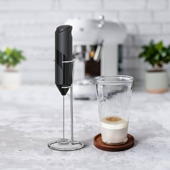 Mixer pentru spuma de lapte, cafea, oua, caffe latte, ciocolata calda, cappuccino cu suport