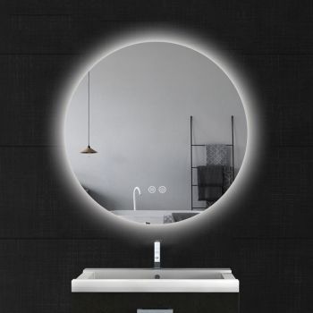 Oglinda rotunda cu iluminare LED si dezaburire Fluminia, 60 cm, Calatrava Ambient la reducere