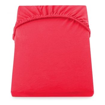 Cearșaf de pat cu elastic DecoKing Nephrite Red, 100-120 cm, roșu
