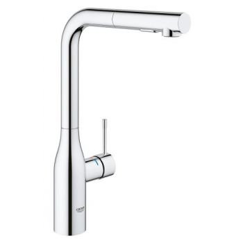 Baterie bucatarie Grohe Essence cu dus extractibil dual spray pipa L crom