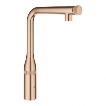 Baterie bucatarie Grohe Essence SmartControl cu dus extractibil pipa L brushed warm sunset la reducere