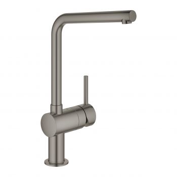 Baterie bucatarie Grohe Minta pipa L brushed hard graphite la reducere