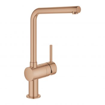 Baterie bucatarie Grohe Minta pipa L brushed warm sunset la reducere